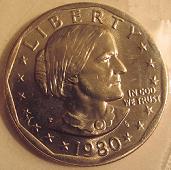 1980 Anthony Dollar Obverse